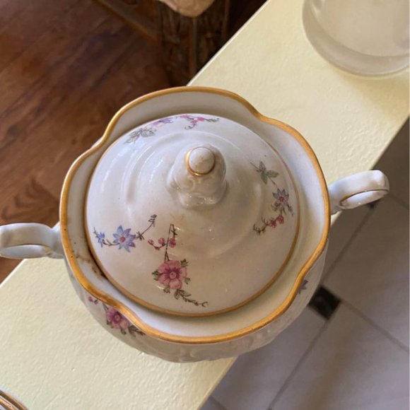 Sheraton Rose Walbrzych Fine China of Poland pattern 9025 1950s mid century - Picture 2 of 10